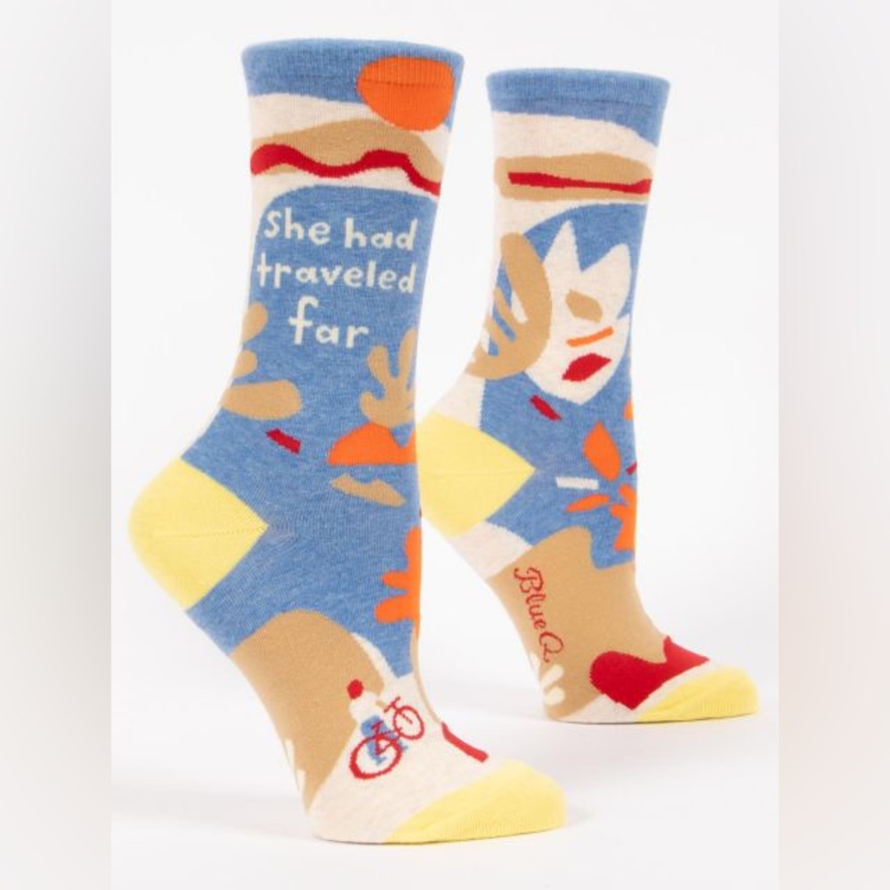 SHE HAD TRAVELED FAR Women’s Crew Socks